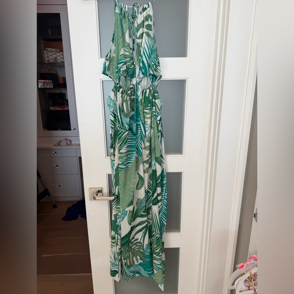 NWT Cupshe Green Leaf Pattern Dress size large
